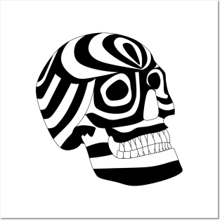 tribal aztec skull ecopop Posters and Art